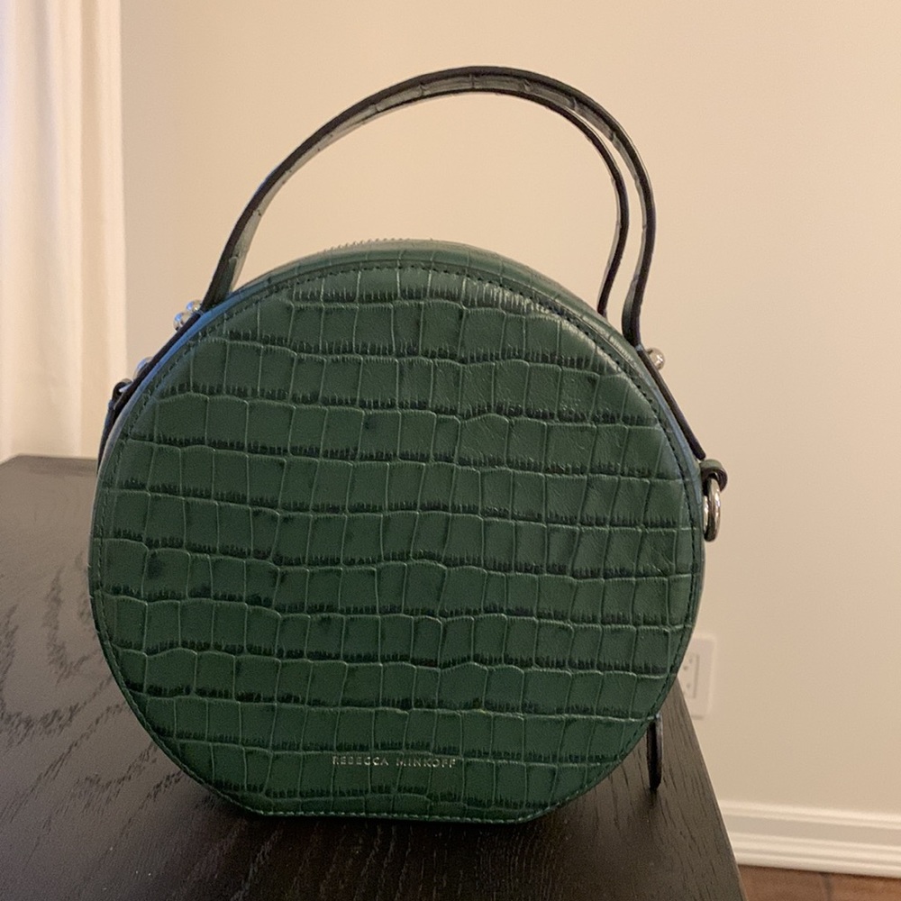 Rebecca Minkoff green leather croc circle bag - Picture 3 of 7
